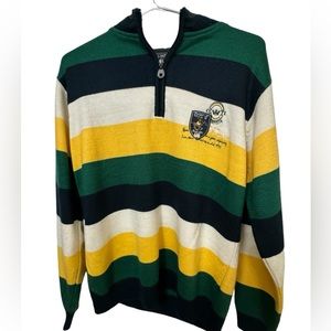 Vintage City Chic Yellow Green Quarter Neck Sweater Women’s M MINTY